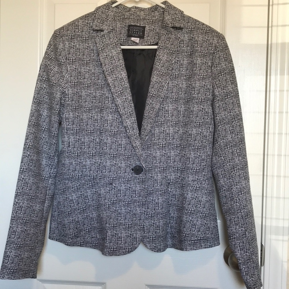 Black and white blazer